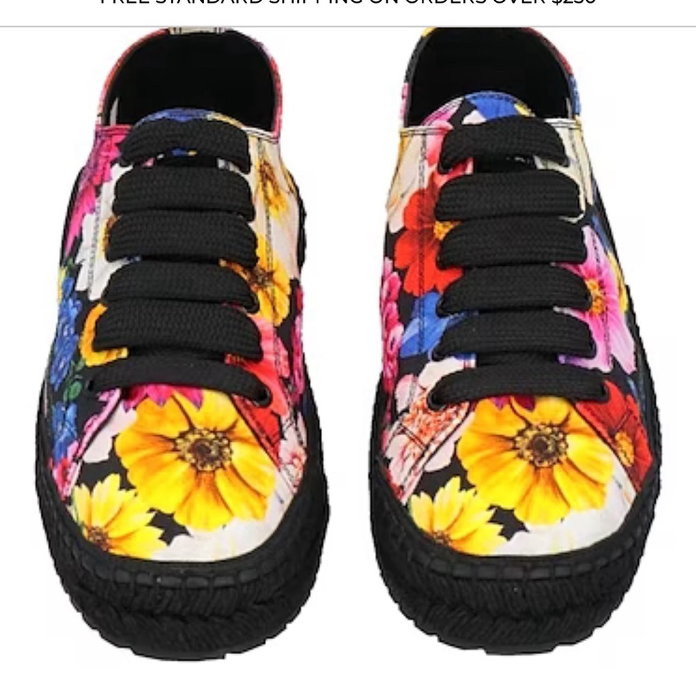 Dolce and Gabbana Floral Espadrille Sneakers